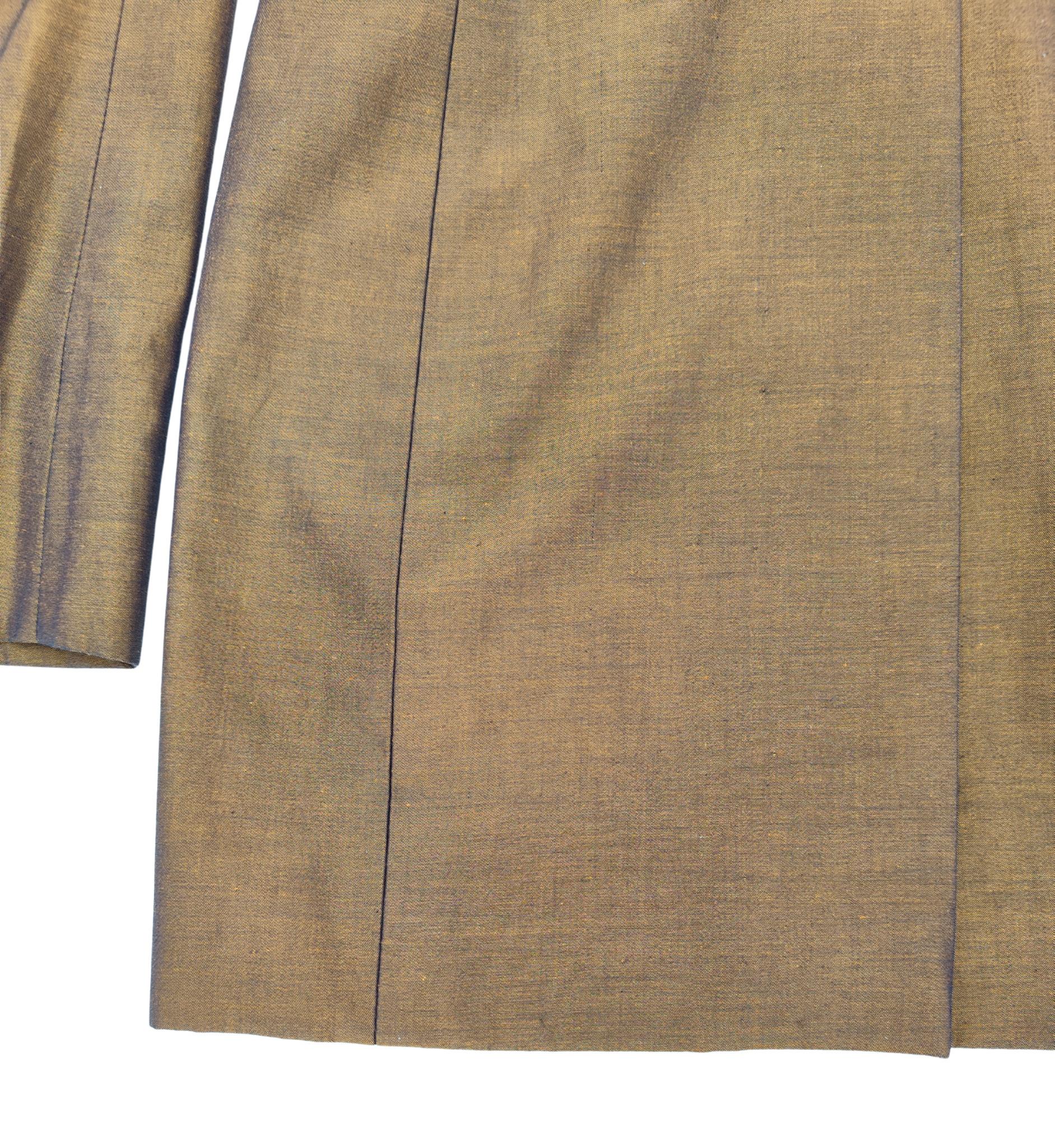 Romeo Gigli S/S 1990 bronzefarbener Langblazer im Angebot 9