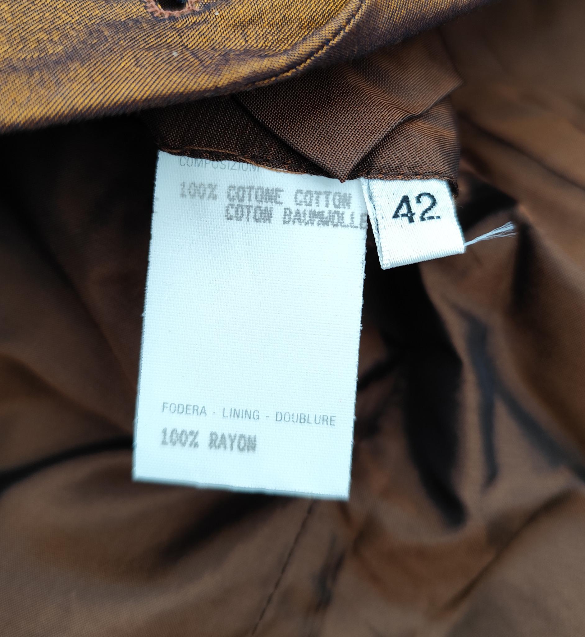 Romeo Gigli S/S 1990 bronzefarbener Langblazer im Angebot 14