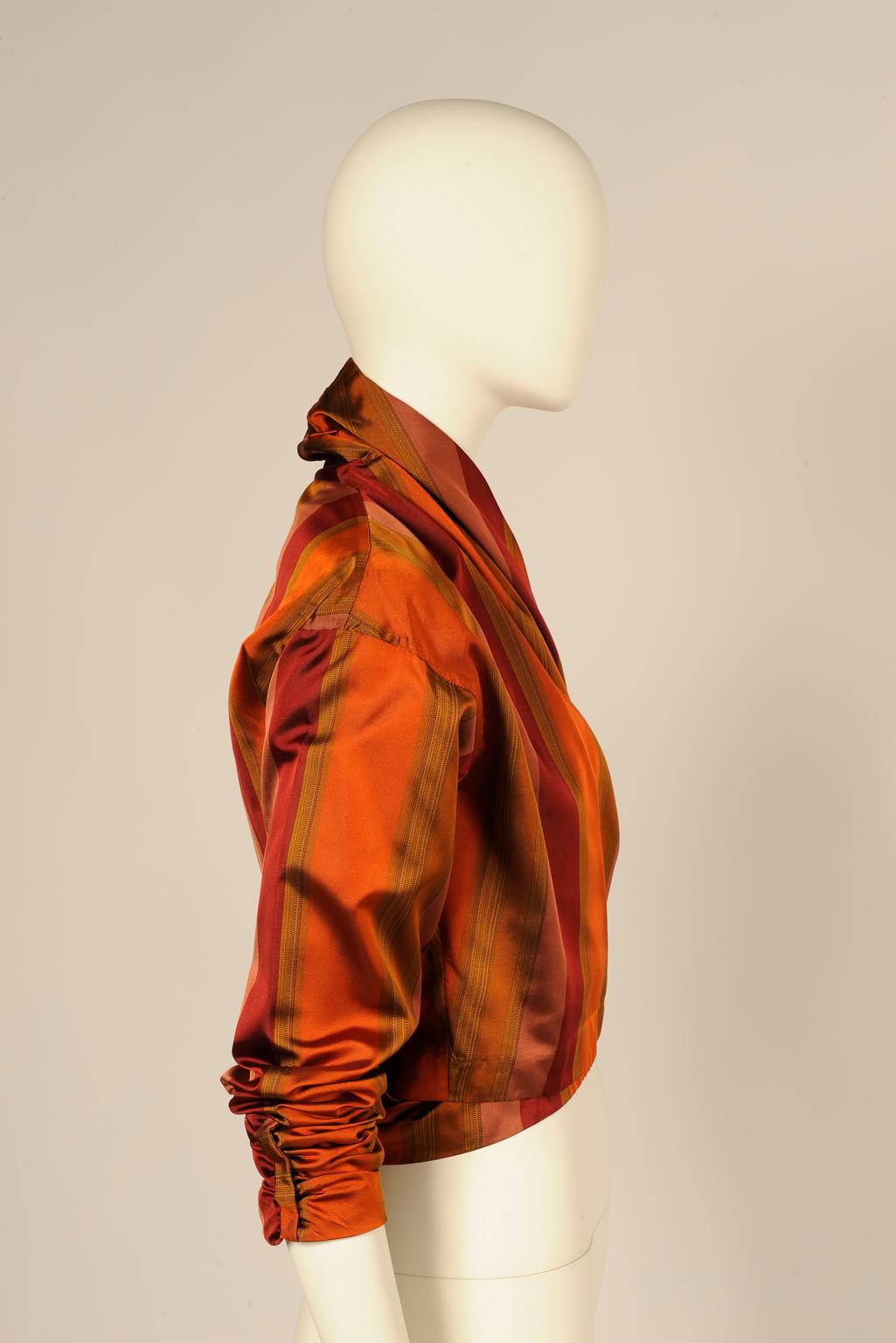 Women's or Men's Romeo Gigli Silk Wrap Top Jacket