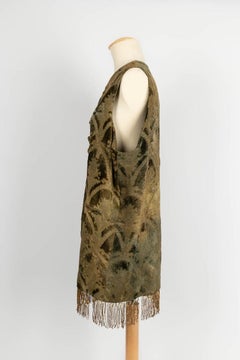 Roméo Gigli Sleeveless Jacket in Green Velvet