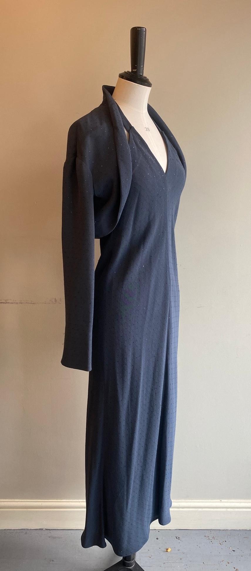 Romeo Gigli Maxi Vestido y Bolero Destello en venta 3