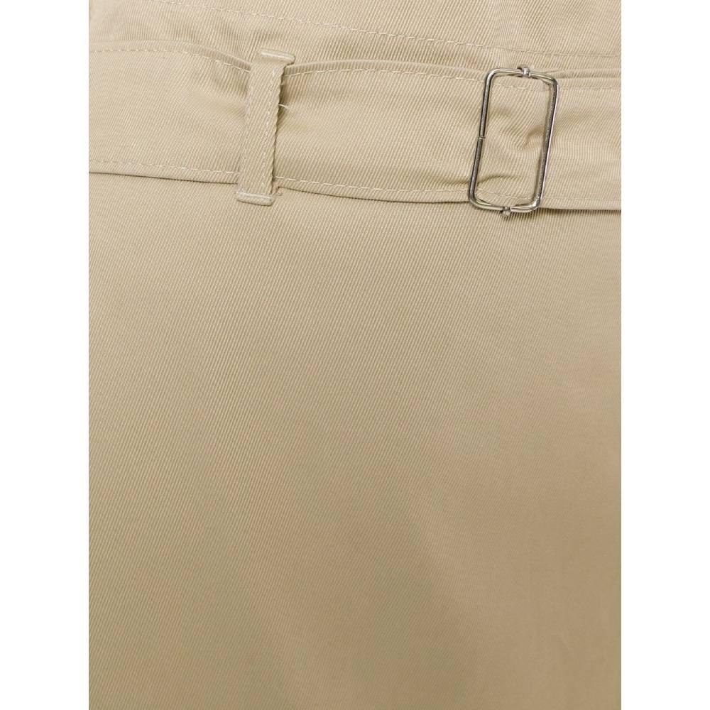Romeo Gigli Vintage beige cotton 2000s high waist A-line skirt 1