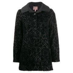 Romeo Gigli Vintage black brocade wool 90s jacket