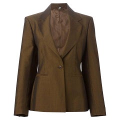 Romeo Gigli Vintage brown wool 90s fitted jacket