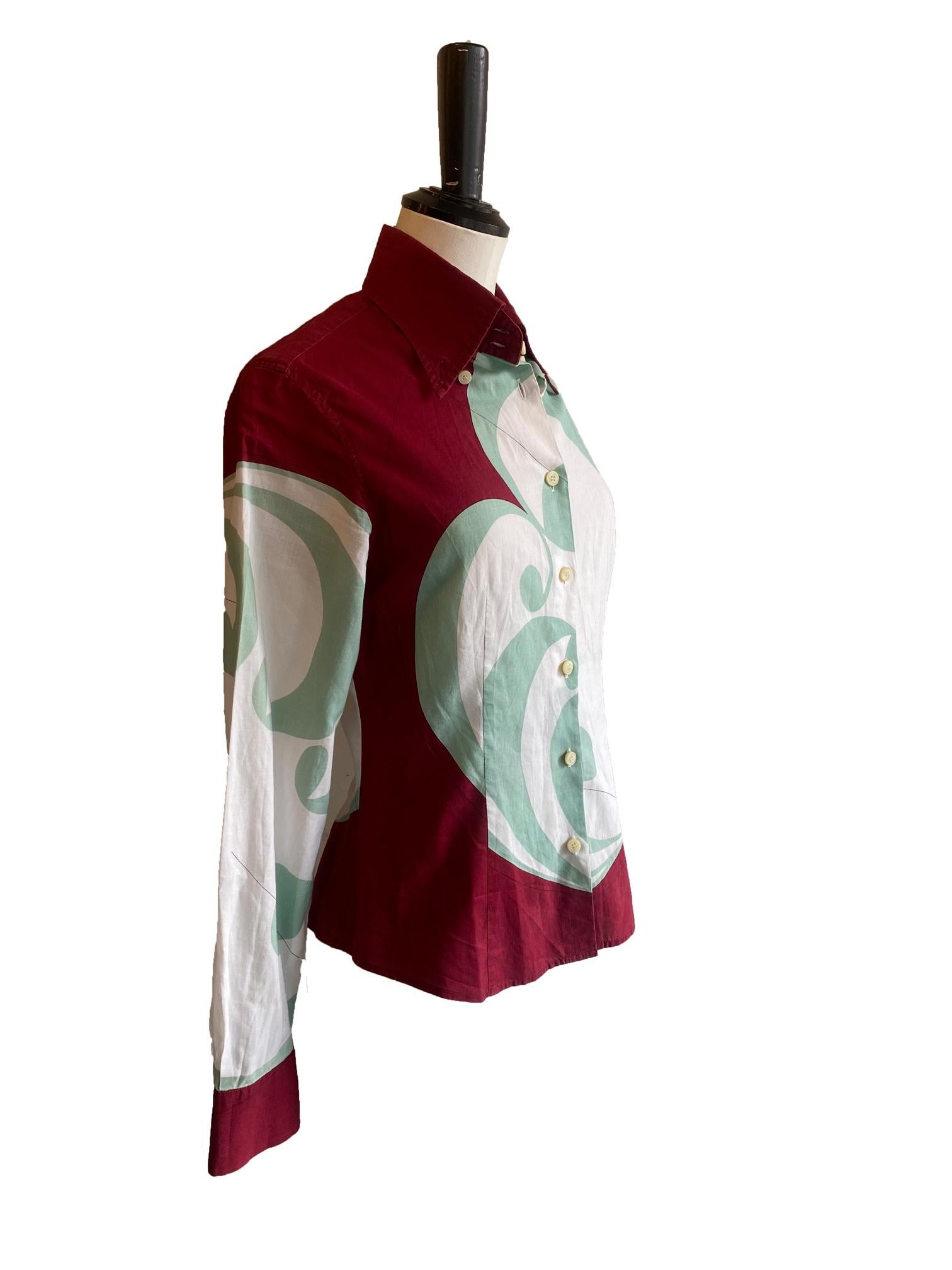 Romeo Gigli Vintage-Baumwollhemd im Angebot 2