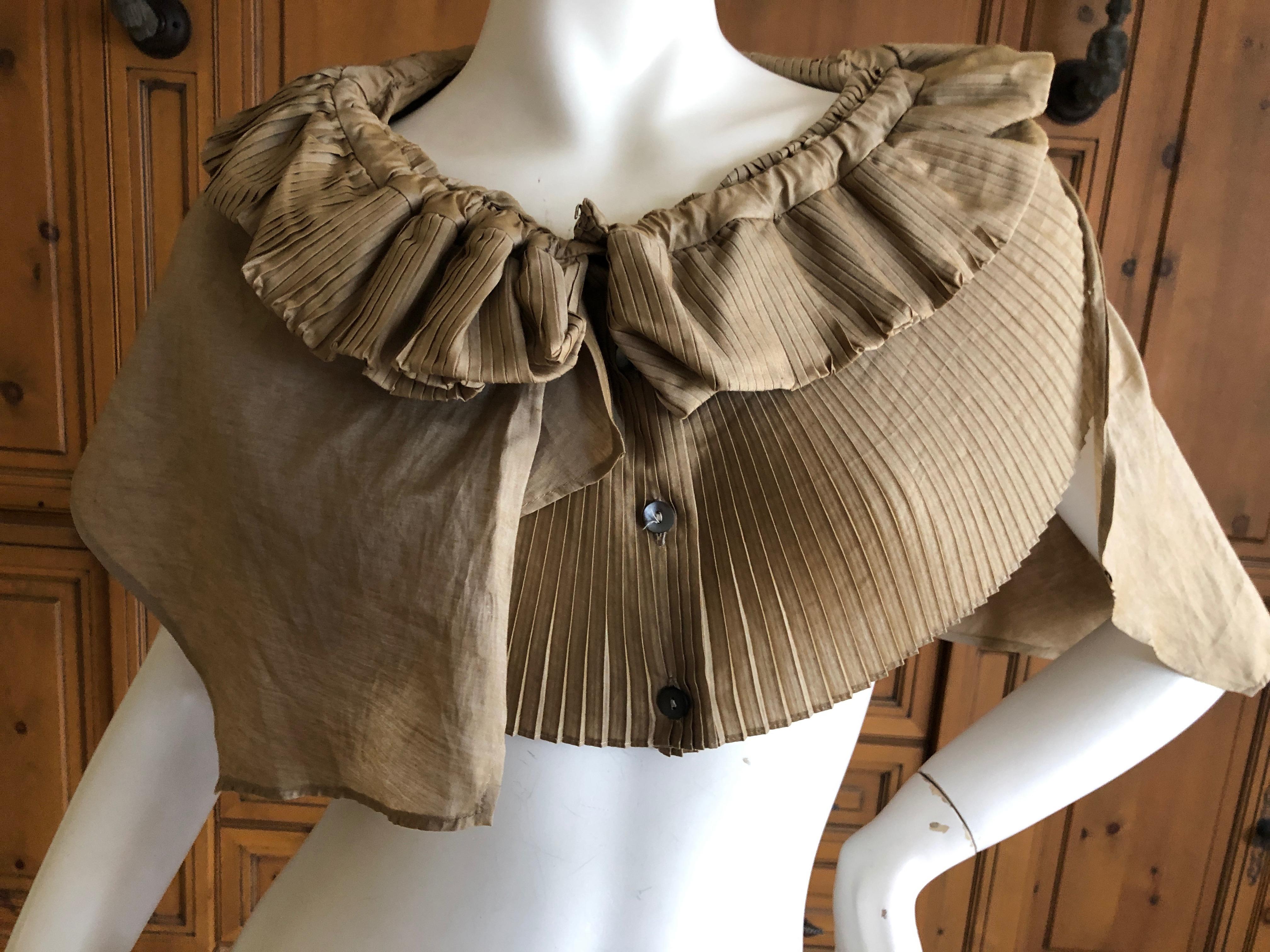 Romeo Gigli Vintage Pleated Ruffled Collar For Sale 1