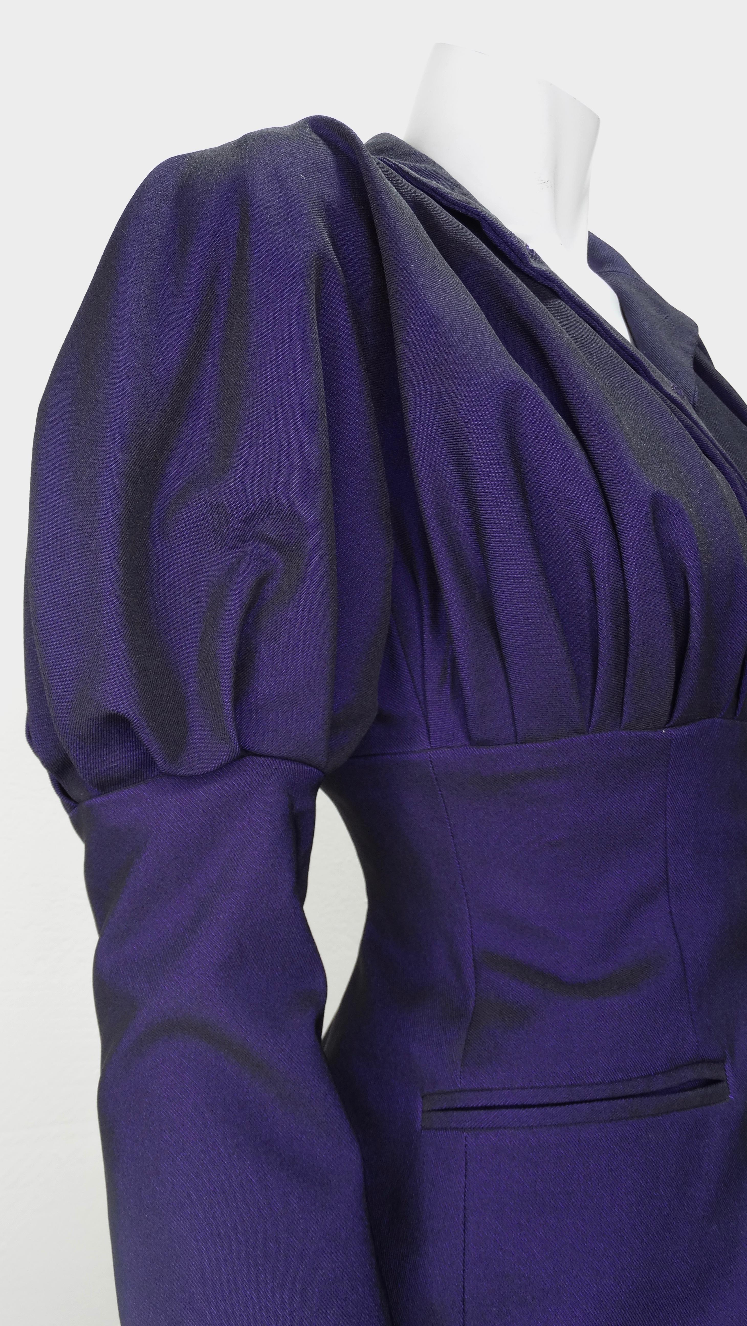 Romeo Gigli Vintage Purple Blazer For Sale 4