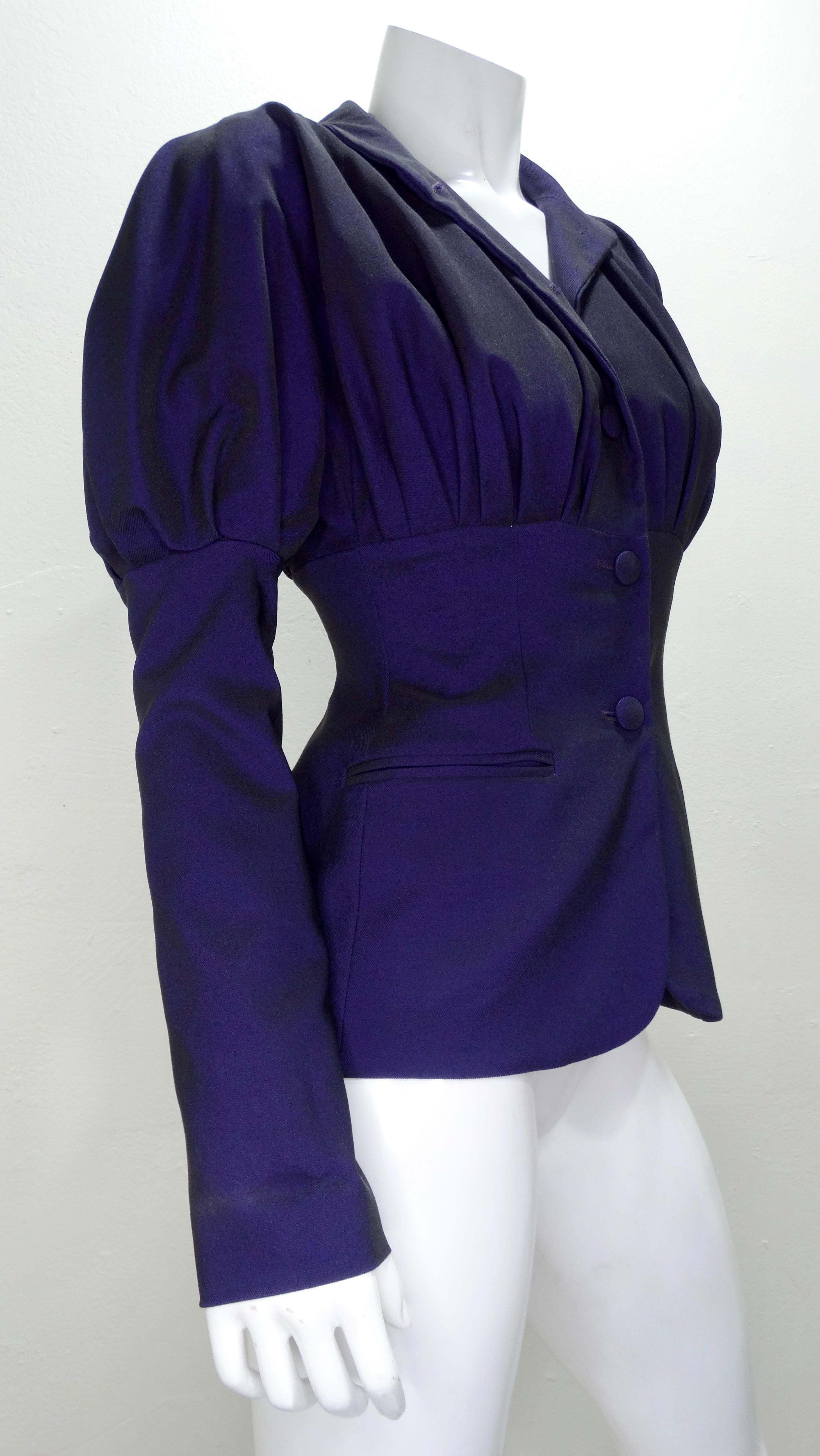 Romeo Gigli Vintage Purple Blazer For Sale 1