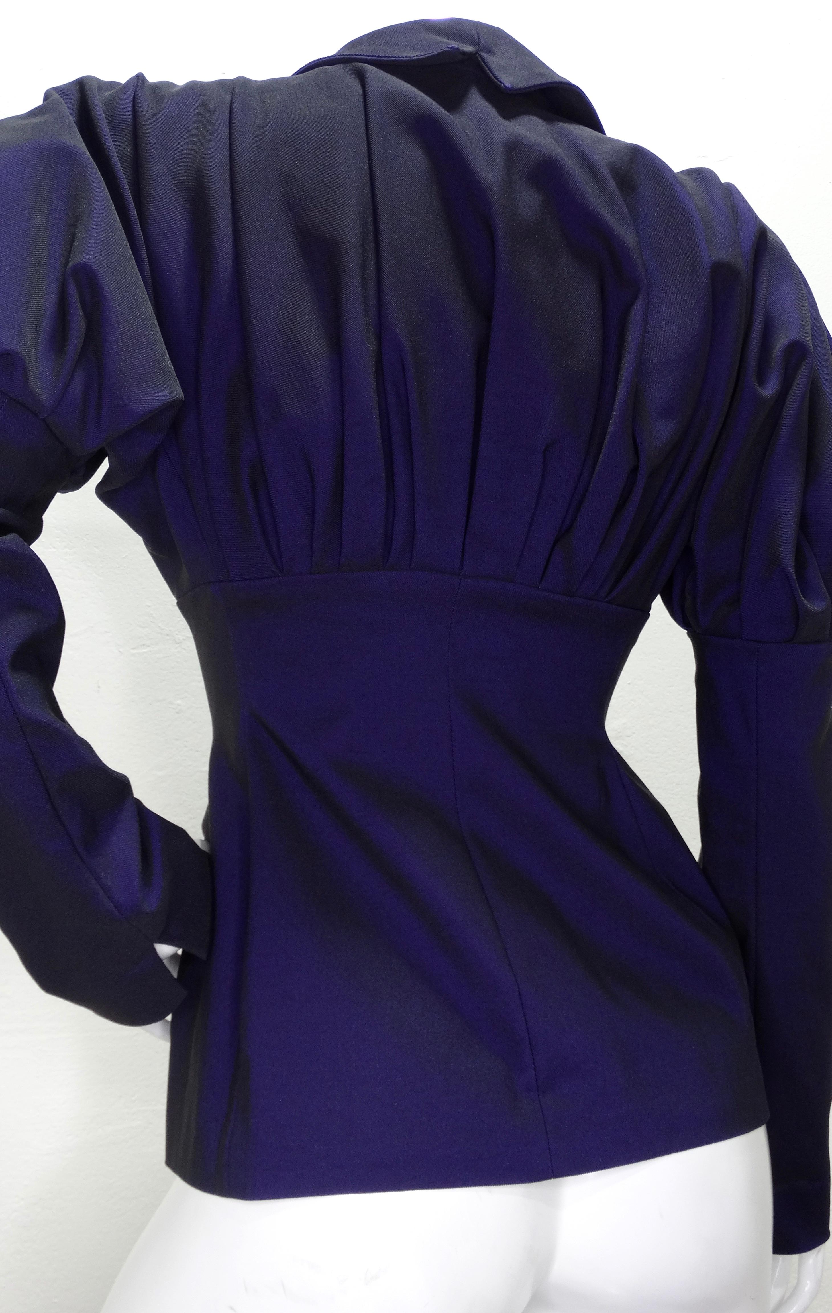 Romeo Gigli Vintage Purple Blazer For Sale 2