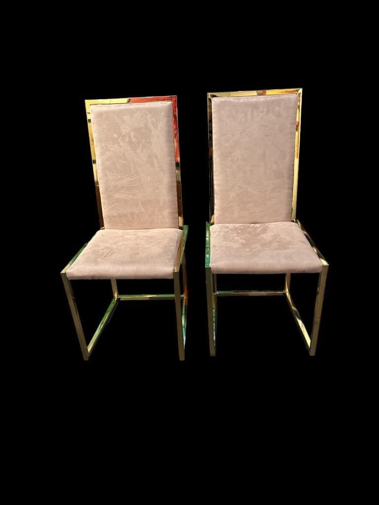 Metal ROMEO REGA - Atribuidas,  Conjunto de cuatro sillas For Sale