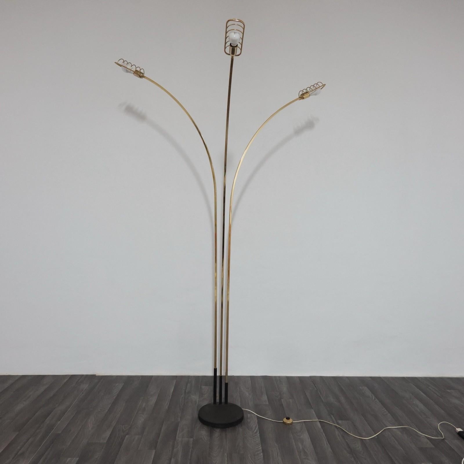 Romeo Rega Attr. Lampada Pavimento Hollywood Regency 1970's Design Modernariato en venta 5