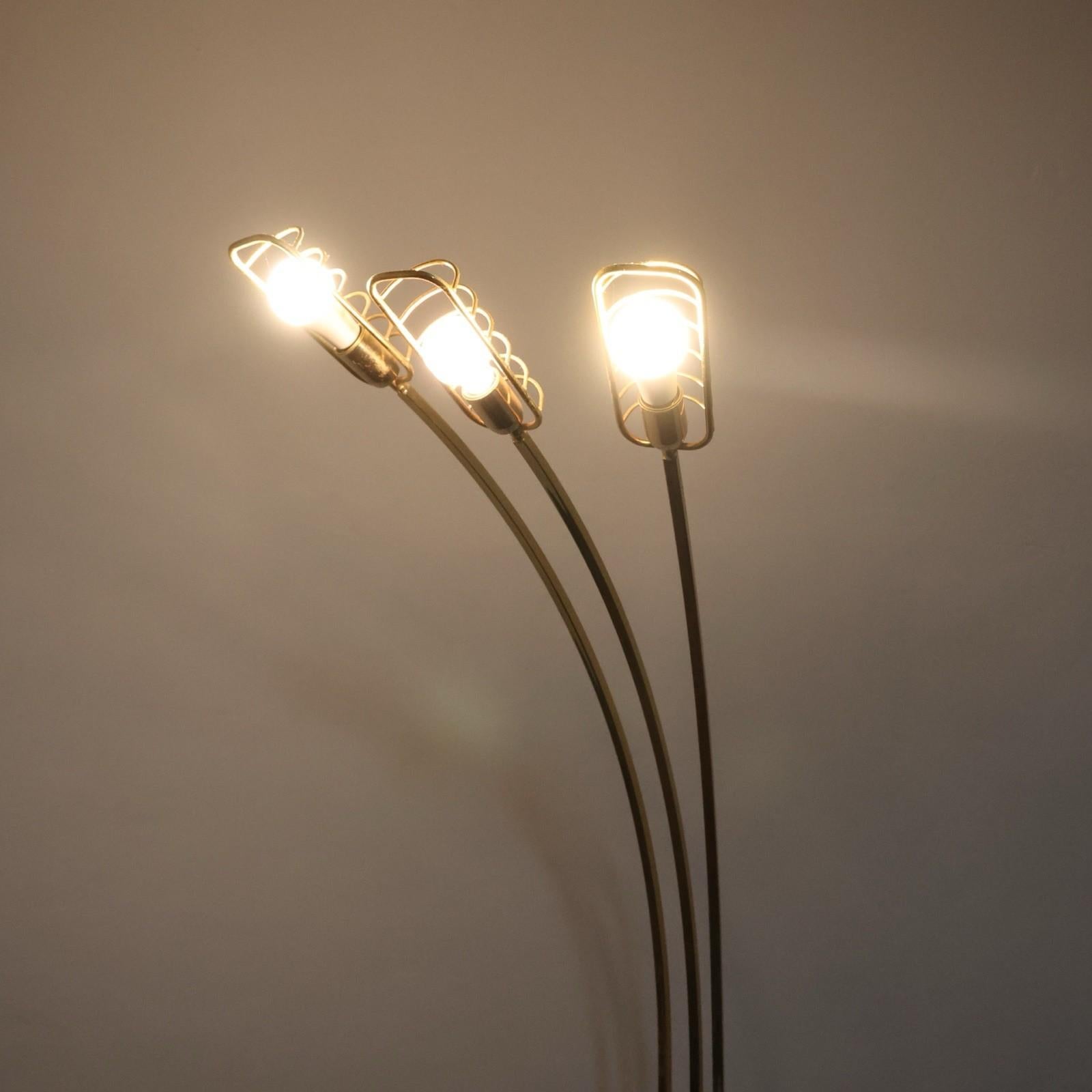 Romeo Rega Attr. Lampada Pavimento Hollywood Regency 1970's Design Modernariato Regencia de Hollywood en venta