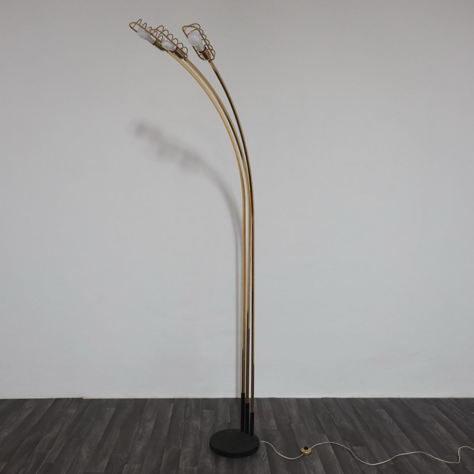 Romeo Rega Attr. Lampada Pavimento Hollywood Regency 1970's Design Modernariato en Bueno estado para la venta en Taranto, IT