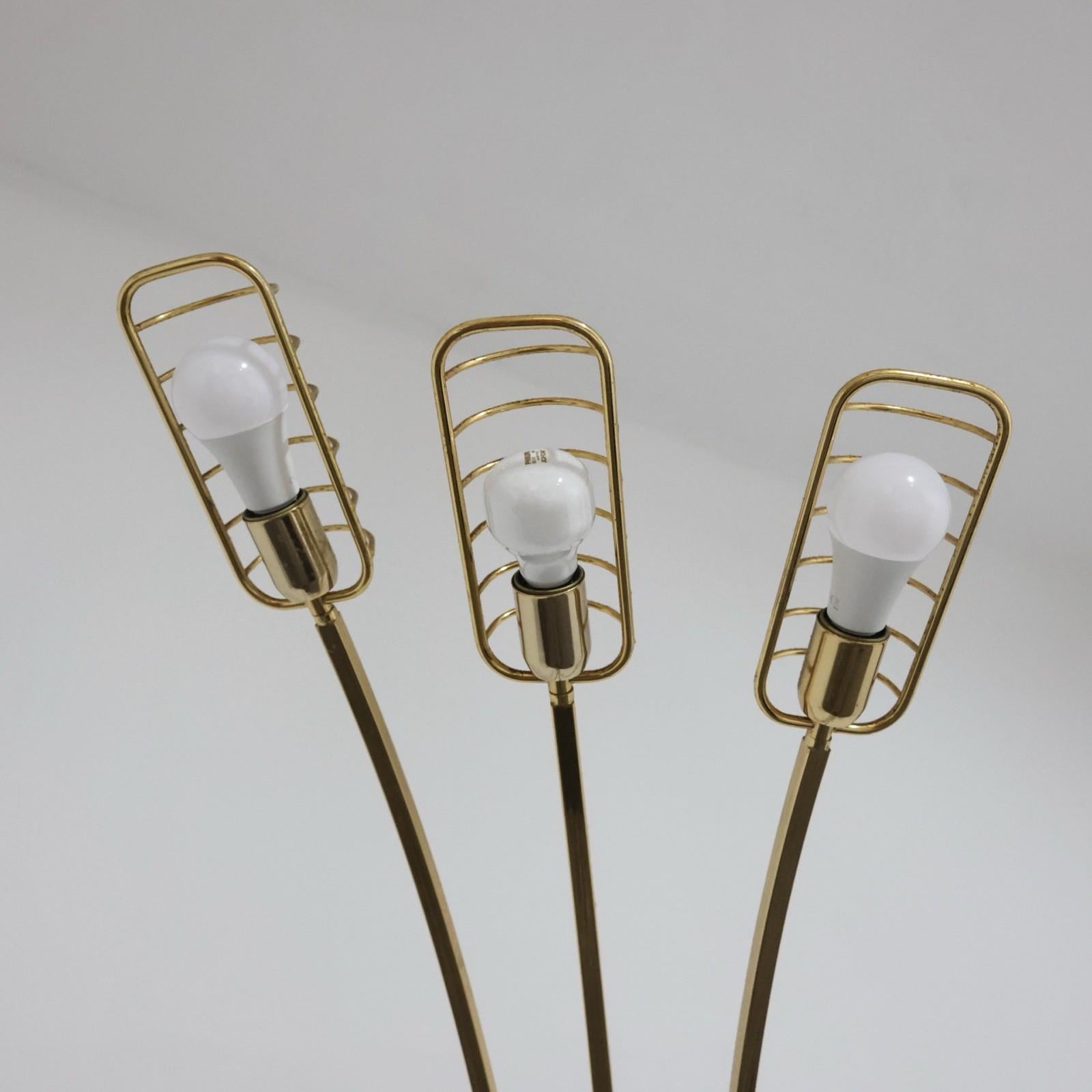 Romeo Rega Attr. Lampada Pavimento Hollywood Regency 1970's Design Modernariato en venta 2