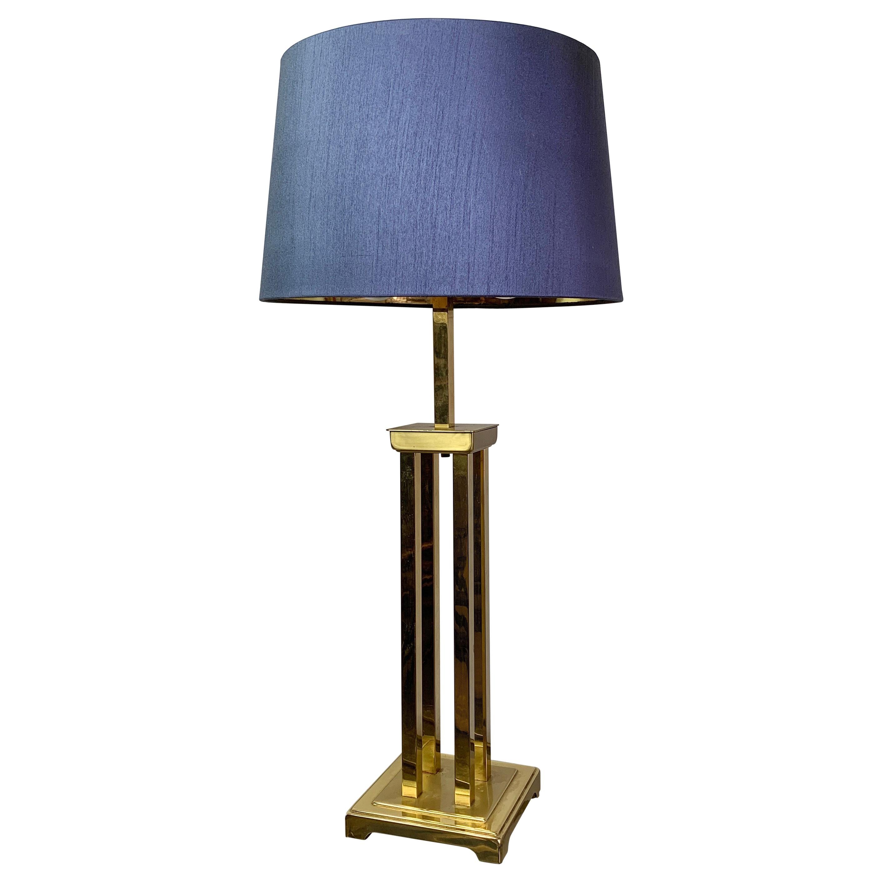 Romeo Rega Attributed Brass Table Lamp, 1970s