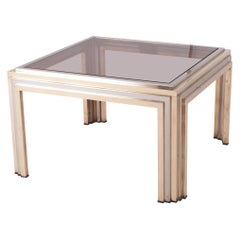 Romeo Rega Brass and Chrome Coffee Table