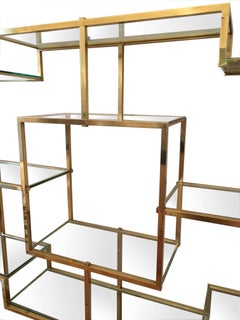 Romeo Rega Brass Étagère, 1970s