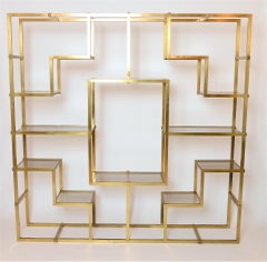Willy Rizzo Brass Étagère, circa 1970