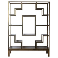Romeo Rega Brass & Glass Etagère, c.1970