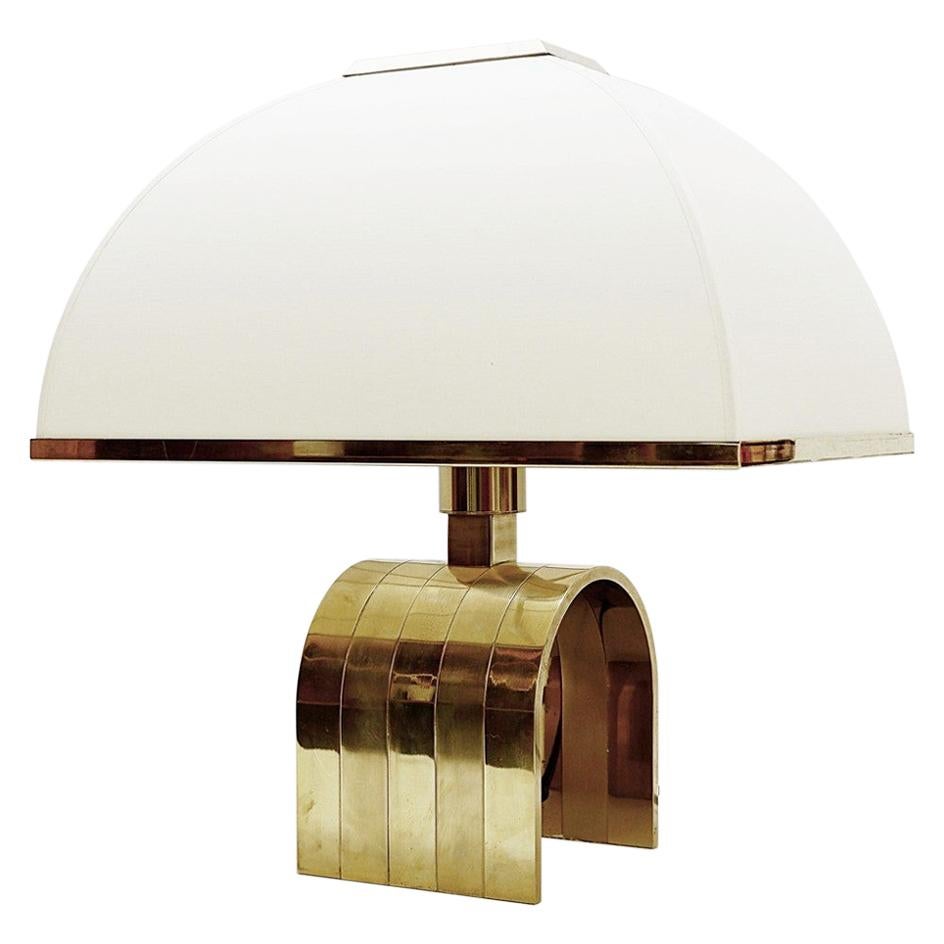 Romeo Rega Brass Table Lamp, Italy, 1960s