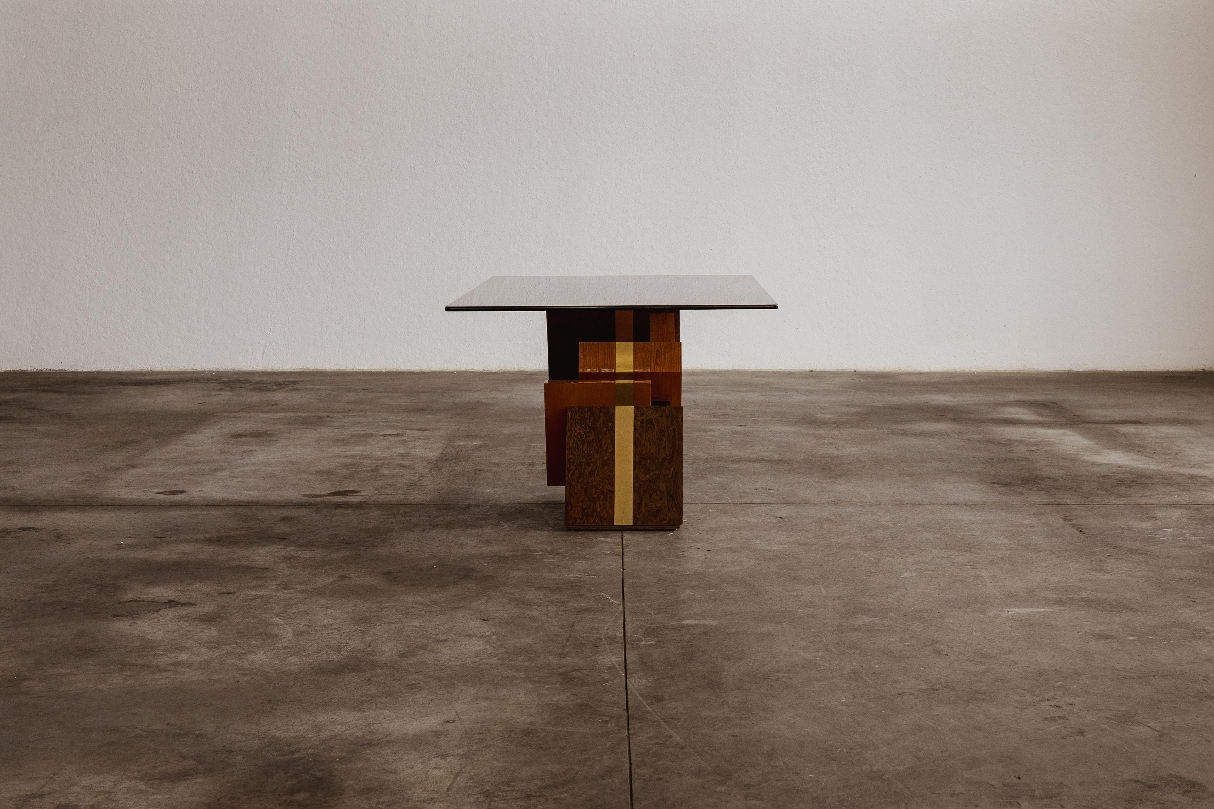 Romeo Rega Bildhauerischer Esstisch, 1970 (Holz) im Angebot