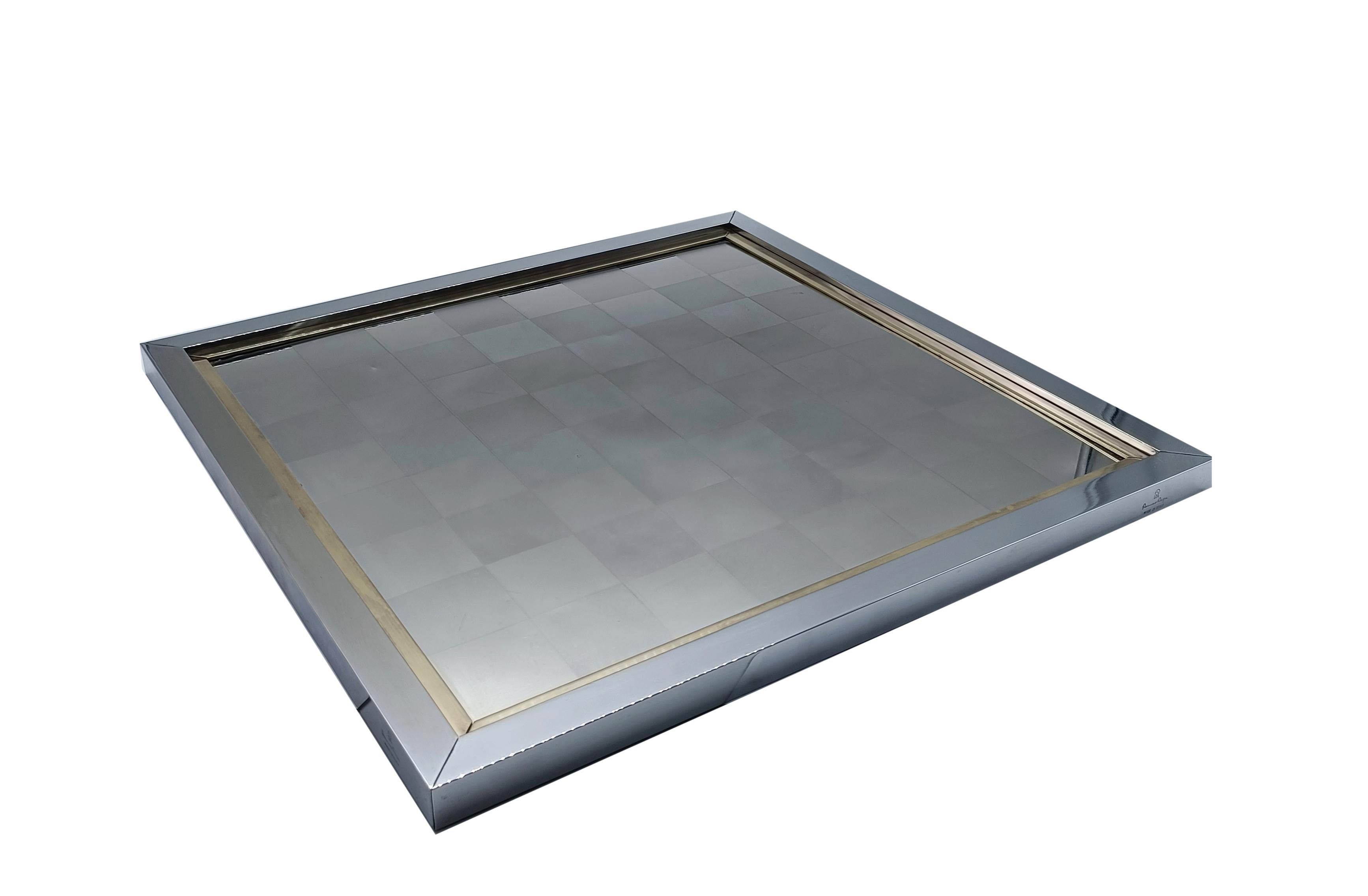 Romeo Rega Gioco degli Scacchi in Ottone e Cromo, Firmata, Italia 1970s en vente 2