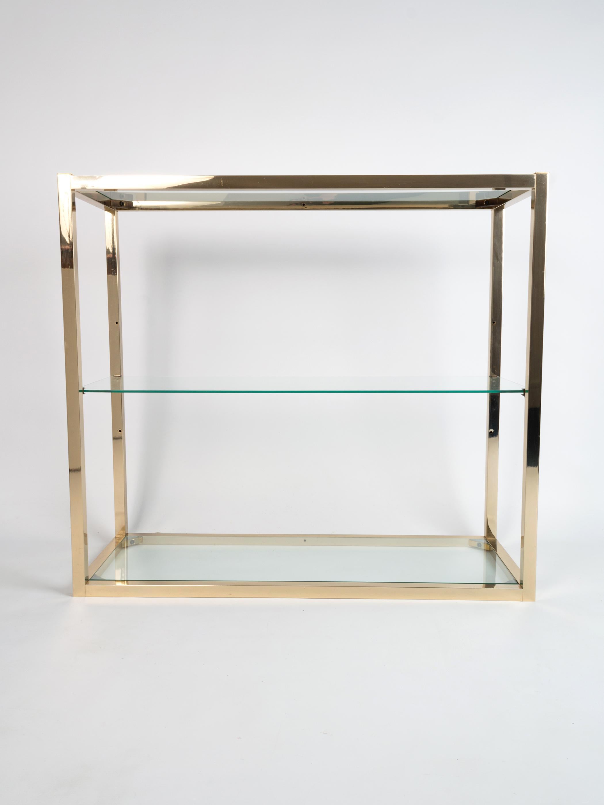 Romeo Rega Gold Plated Brass Etagere Shelving Console, Italy, C.1960
In excellent condition commensurate of age.