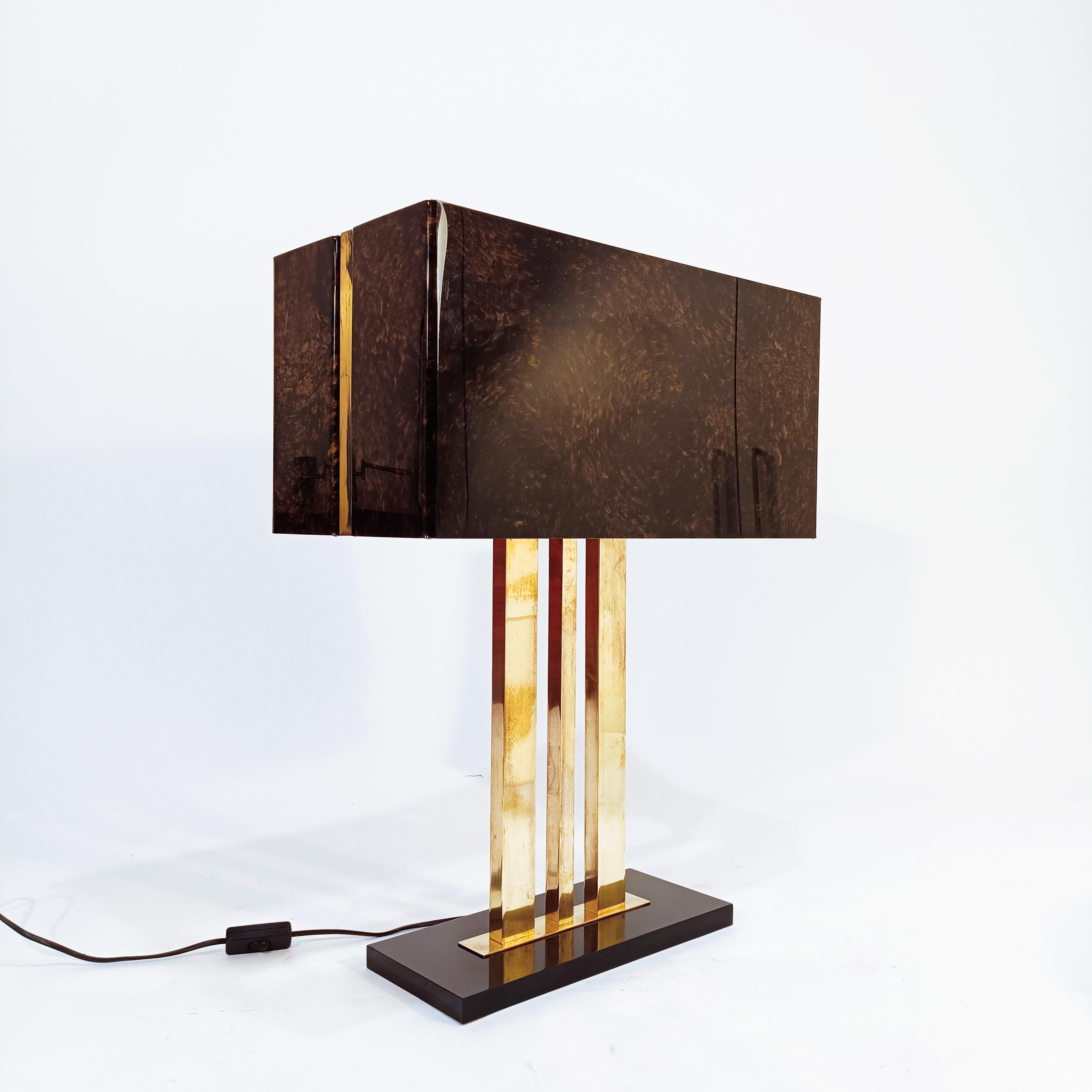 Romeo Rega. Hollywood Regency and Post-Modern huge table lamp, Italy, 1970s For Sale 5