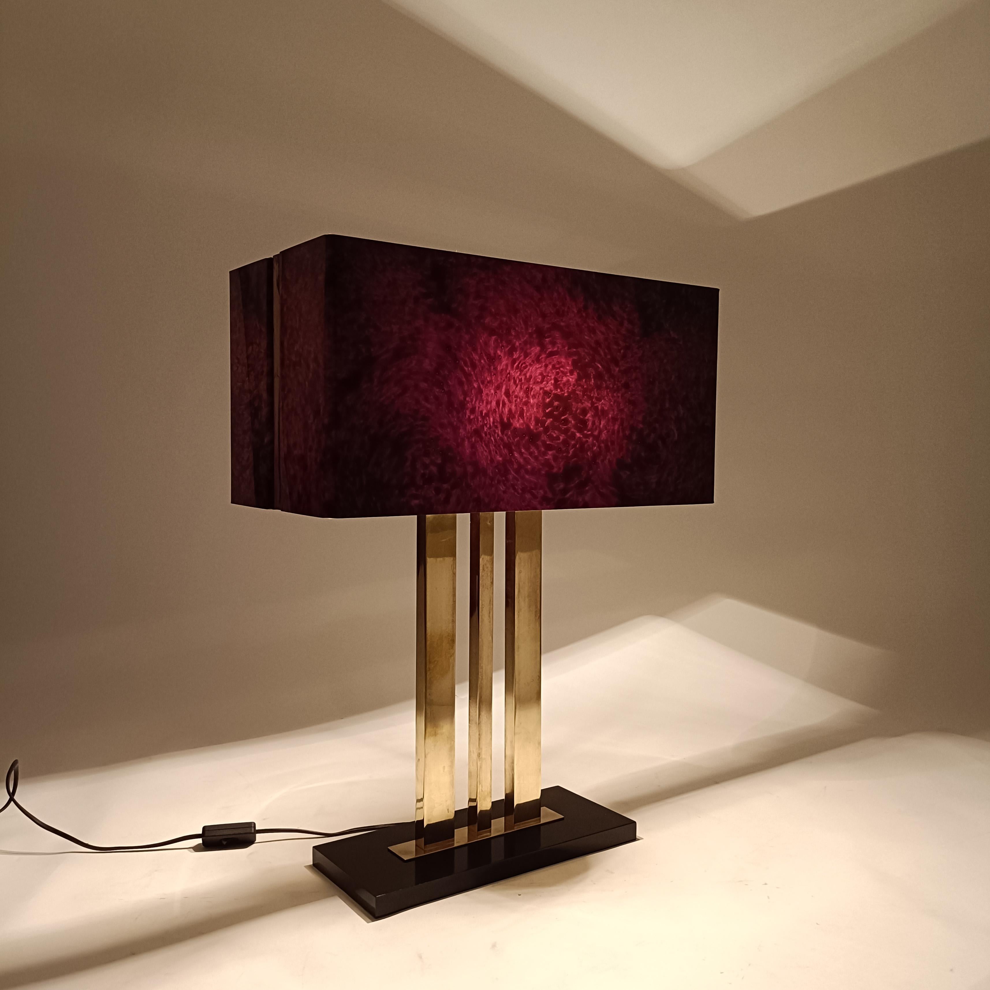 Romeo Rega. Hollywood Regency and Post-Modern huge table lamp, Italy, 1970s For Sale 7
