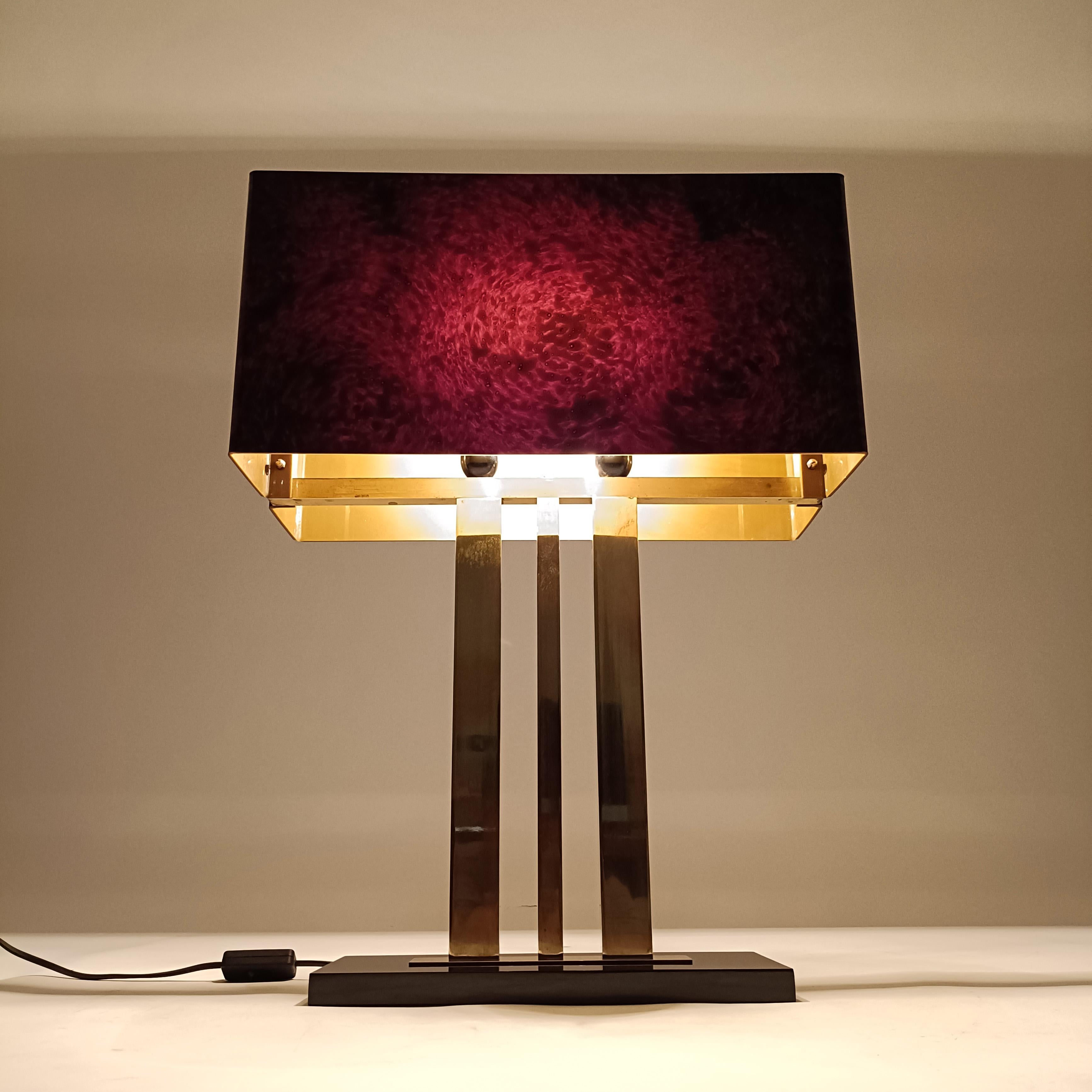 Romeo Rega. Hollywood Regency and Post-Modern huge table lamp, Italy, 1970s For Sale 9