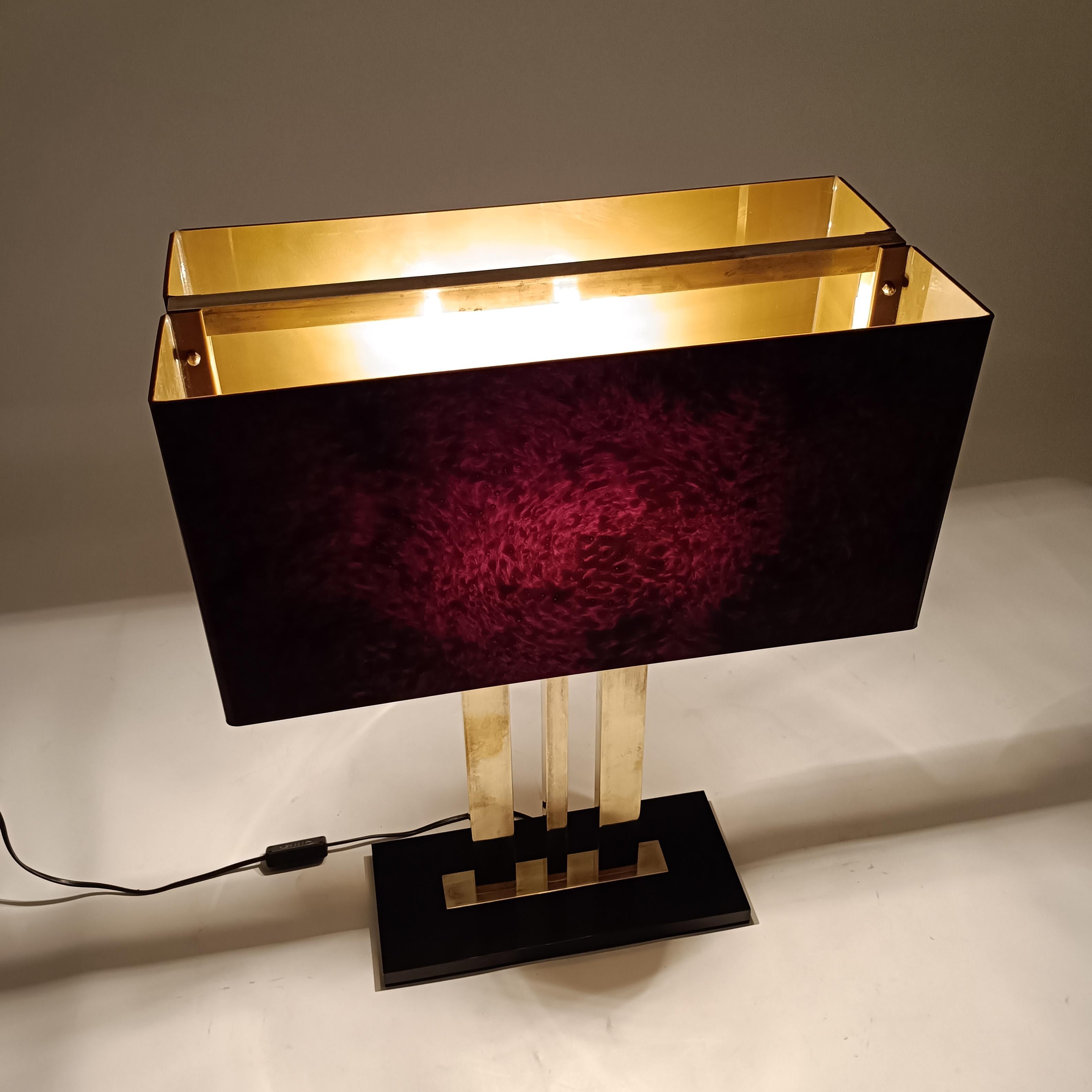 Romeo Rega. Hollywood Regency and Post-Modern huge table lamp, Italy, 1970s For Sale 11