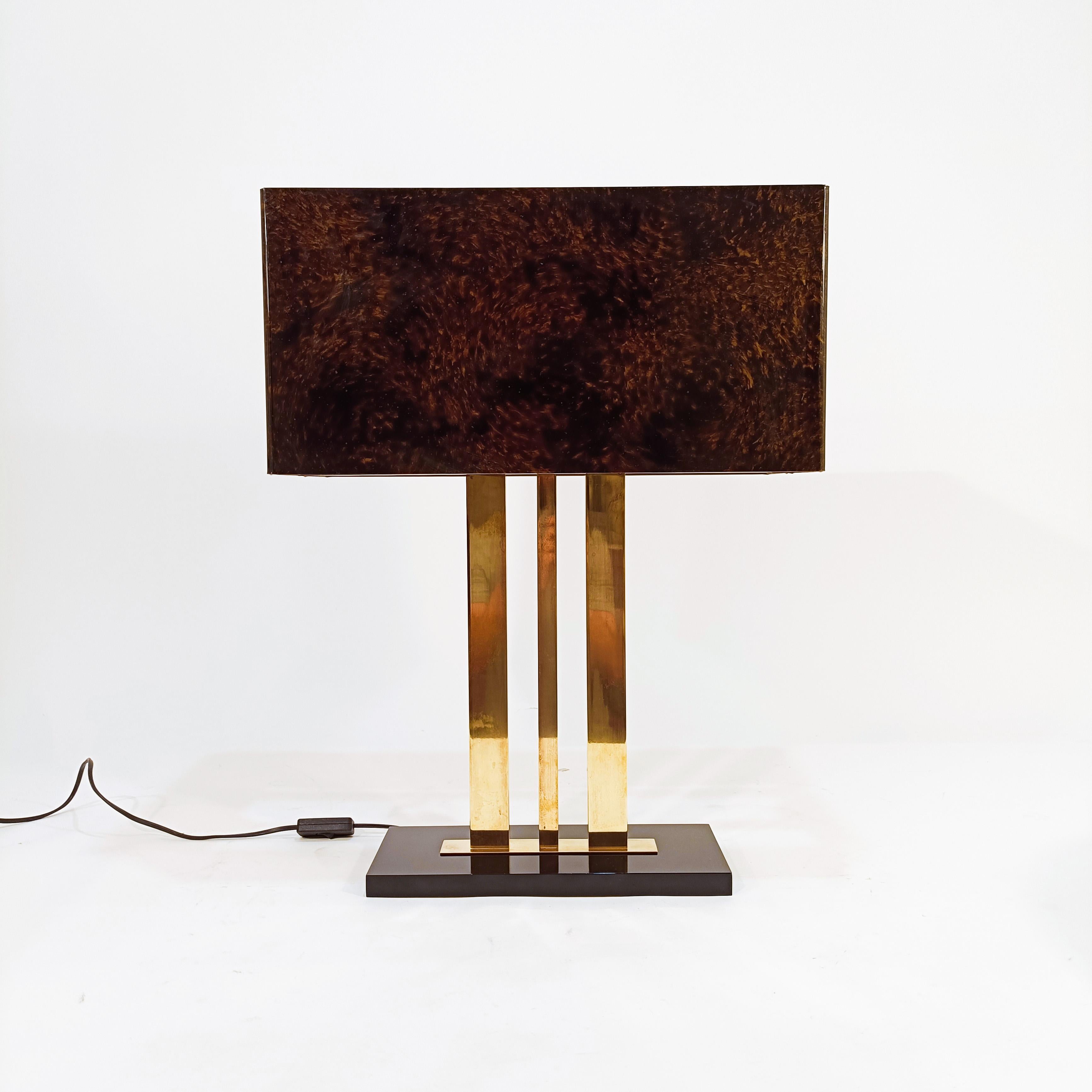 Italian Romeo Rega. Hollywood Regency and Post-Modern huge table lamp, Italy, 1970s For Sale