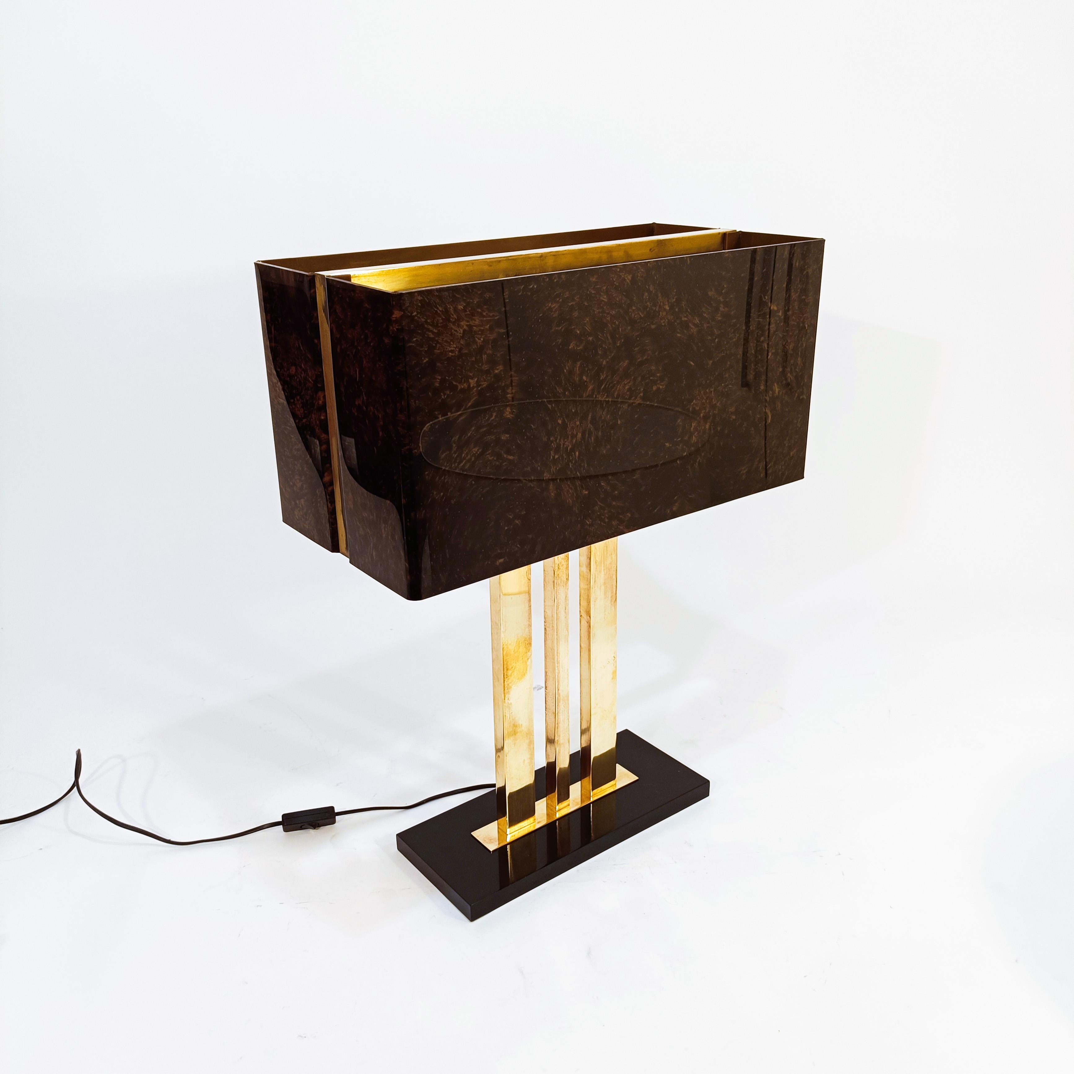 Late 20th Century Romeo Rega. Hollywood Regency and Post-Modern huge table lamp, Italy, 1970s For Sale