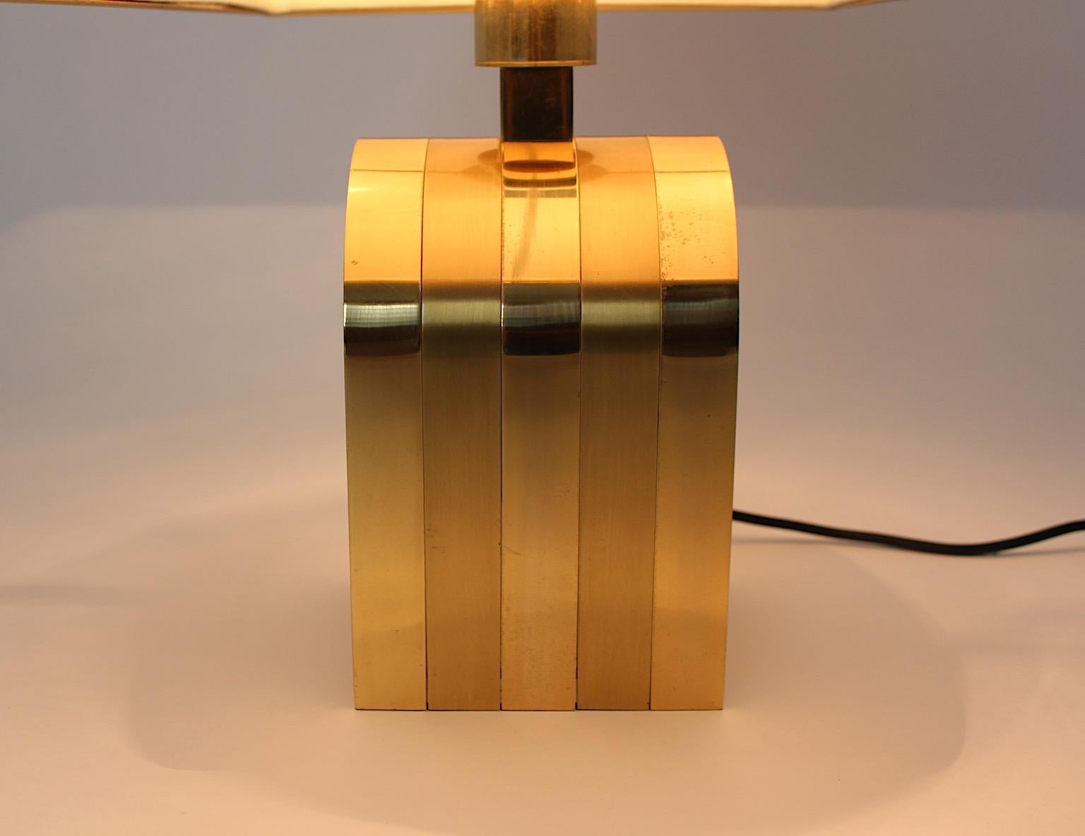 Romeo Rega Hollywood Regency Style Vintage Brass Table Lamp Italy 1970s For Sale 5