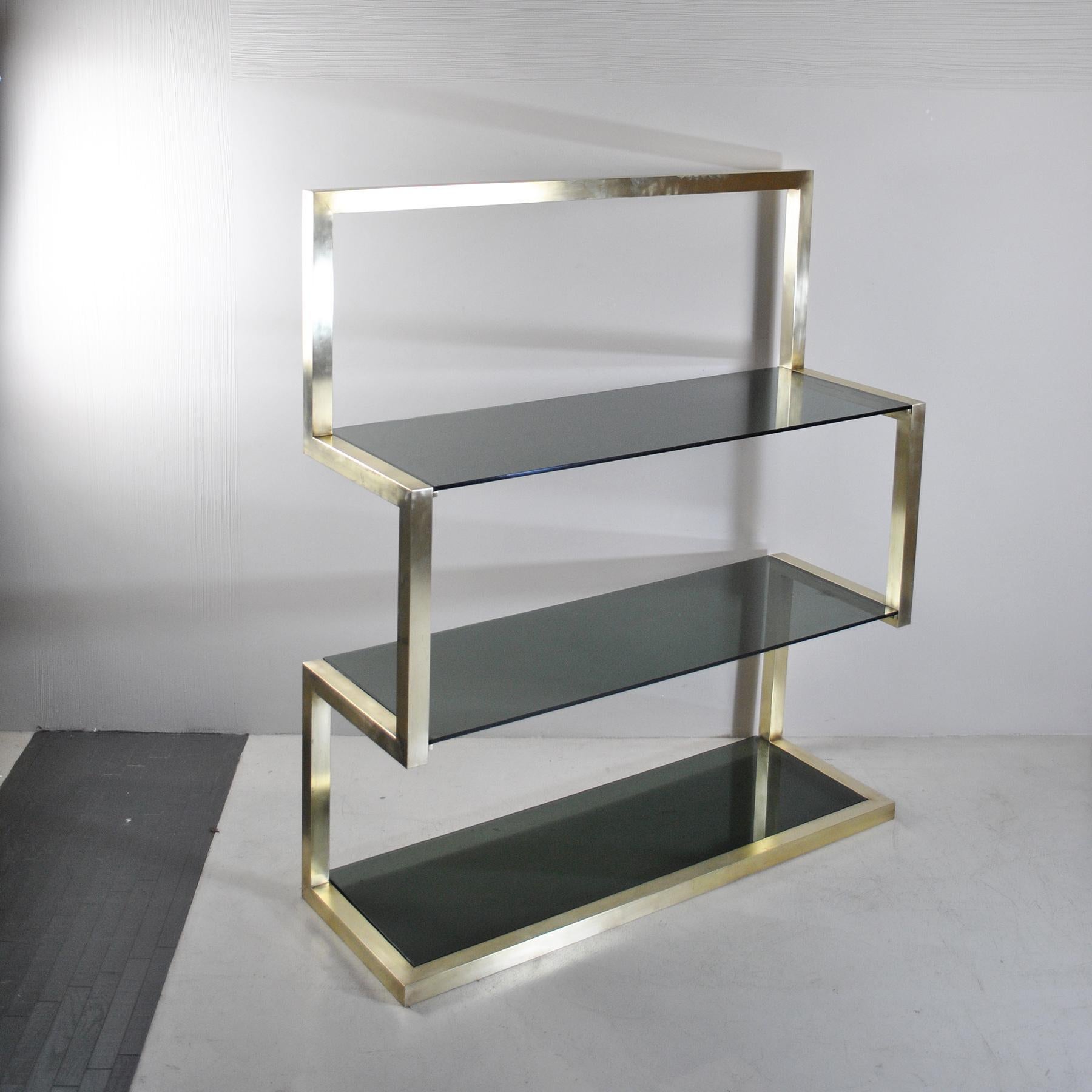 Brass Romeo Rega in the Manner Bookcase 70's