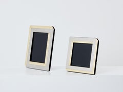 Romeo Rega Set di due cornici in ottone e cromo 1970