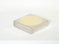 Romeo Rega Italian Chrome Brass Jewellery Box 1970