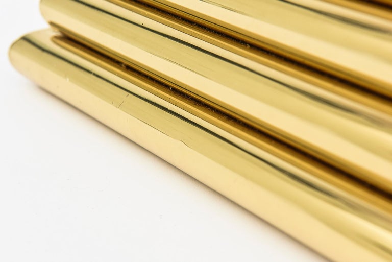 Romeo Rega Brass Large Pyramid Step Box Sculpture Desk Accessory ...