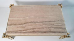 Romeo Rega Tavolino grande in ottone modello 'Skyline' Italia, 1976