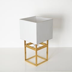 Romeo Rega Large Mid-Century Table Lamp in Brass, Italy 1970s