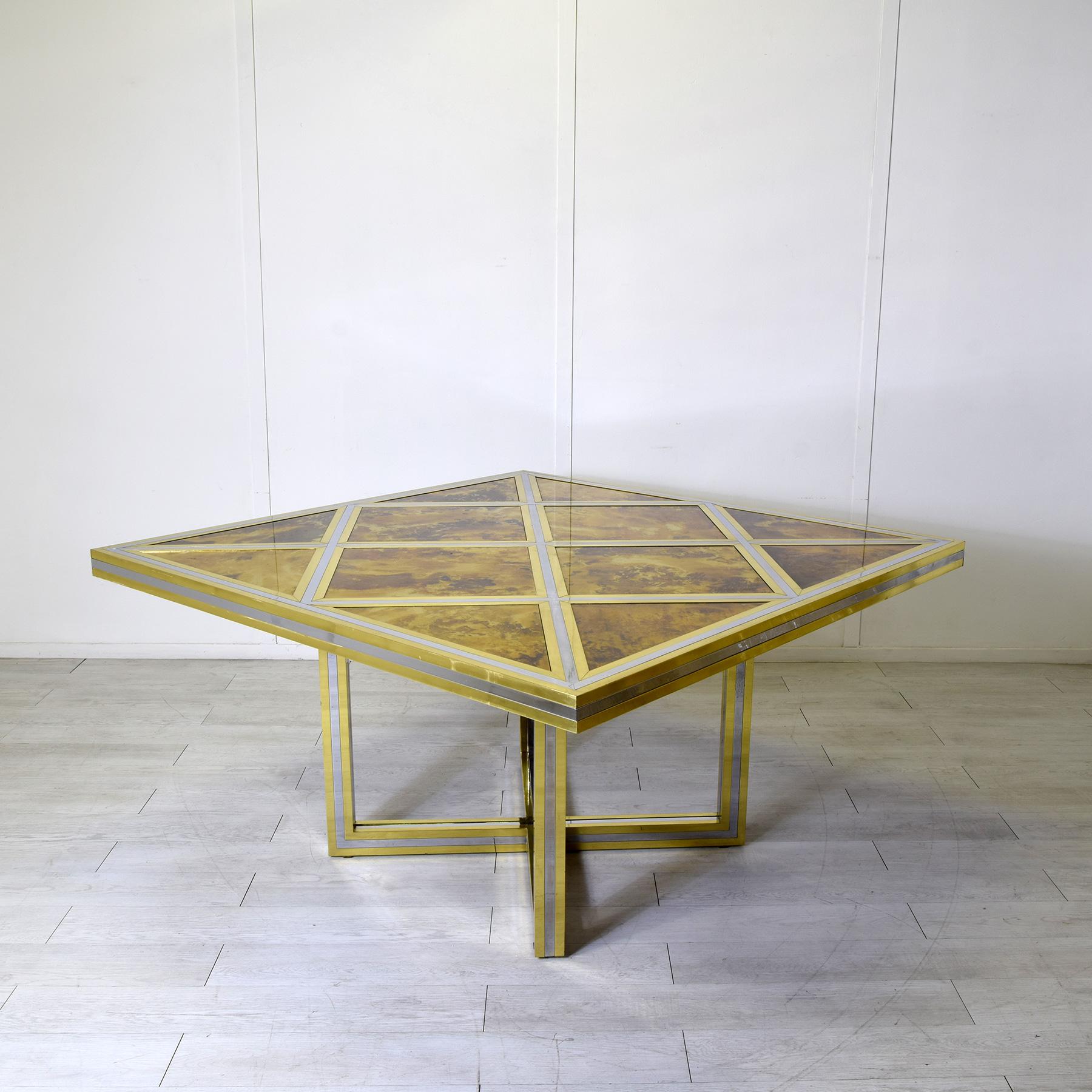 Ottone Romeo Rega large square table 1970s. in vendita