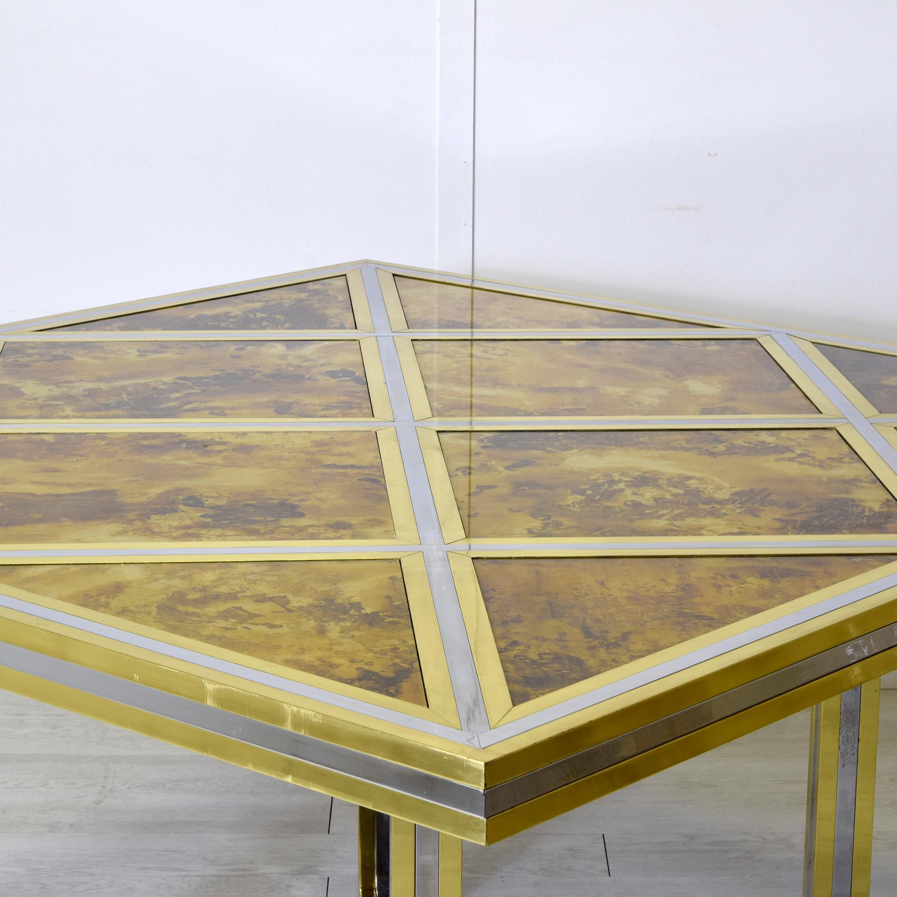 Romeo Rega large square table 1970s. in vendita 1