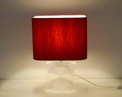 Romeo Rega lucite table lamp, 1970s