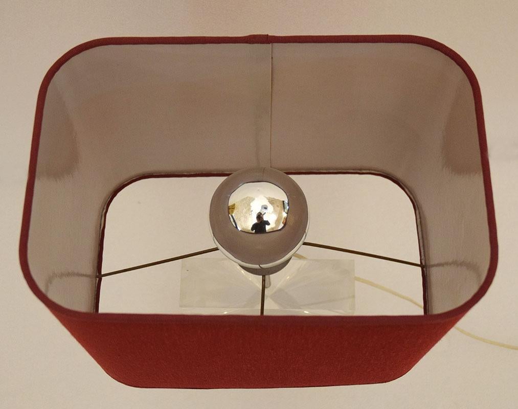 Romeo Rega lucite table lamp, 1970s For Sale 1