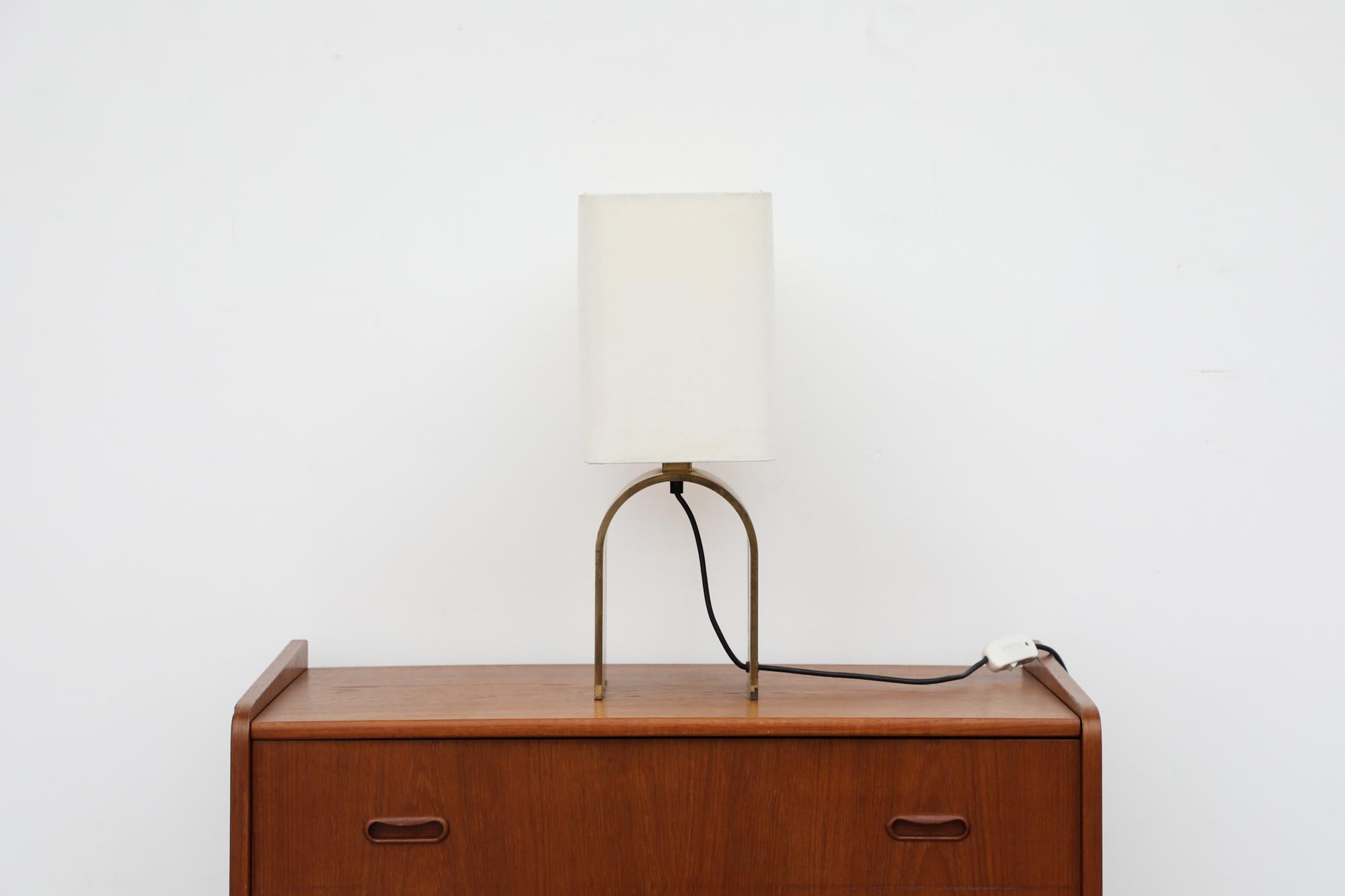 Romeo Rega, lampe de table italienne en laiton du milieu du siècle en vente 5