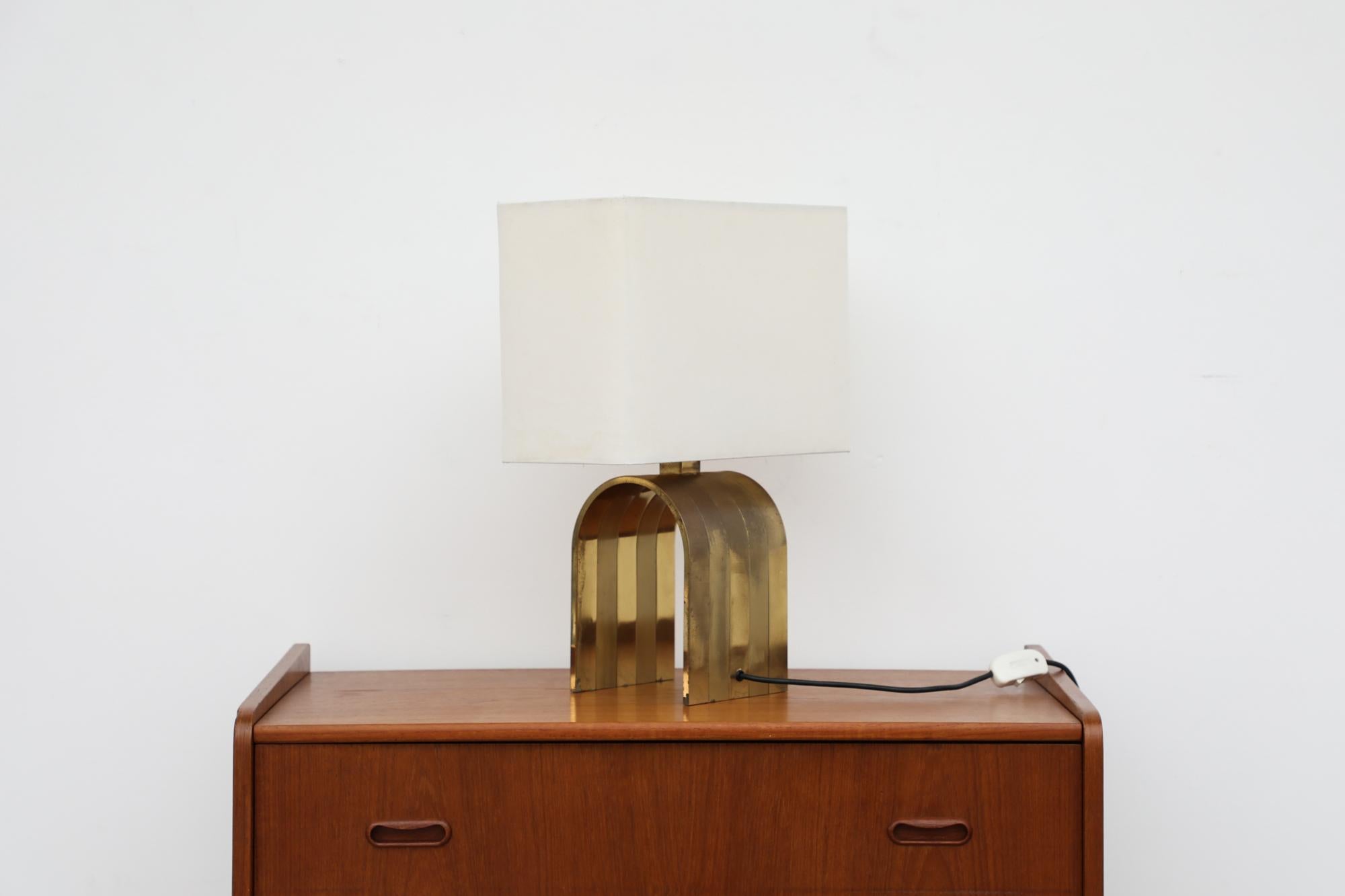 Romeo Rega Mid-Century Italian Brass Table Lamp For Sale 7