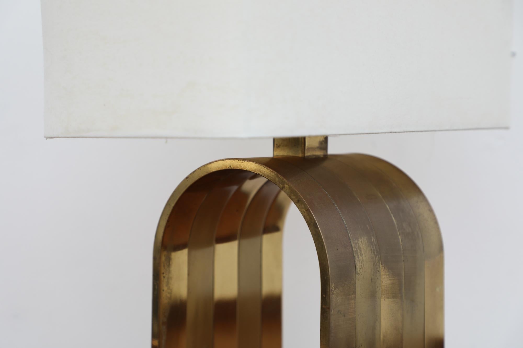 Romeo Rega Mid-Century Italian Brass Table Lamp For Sale 9