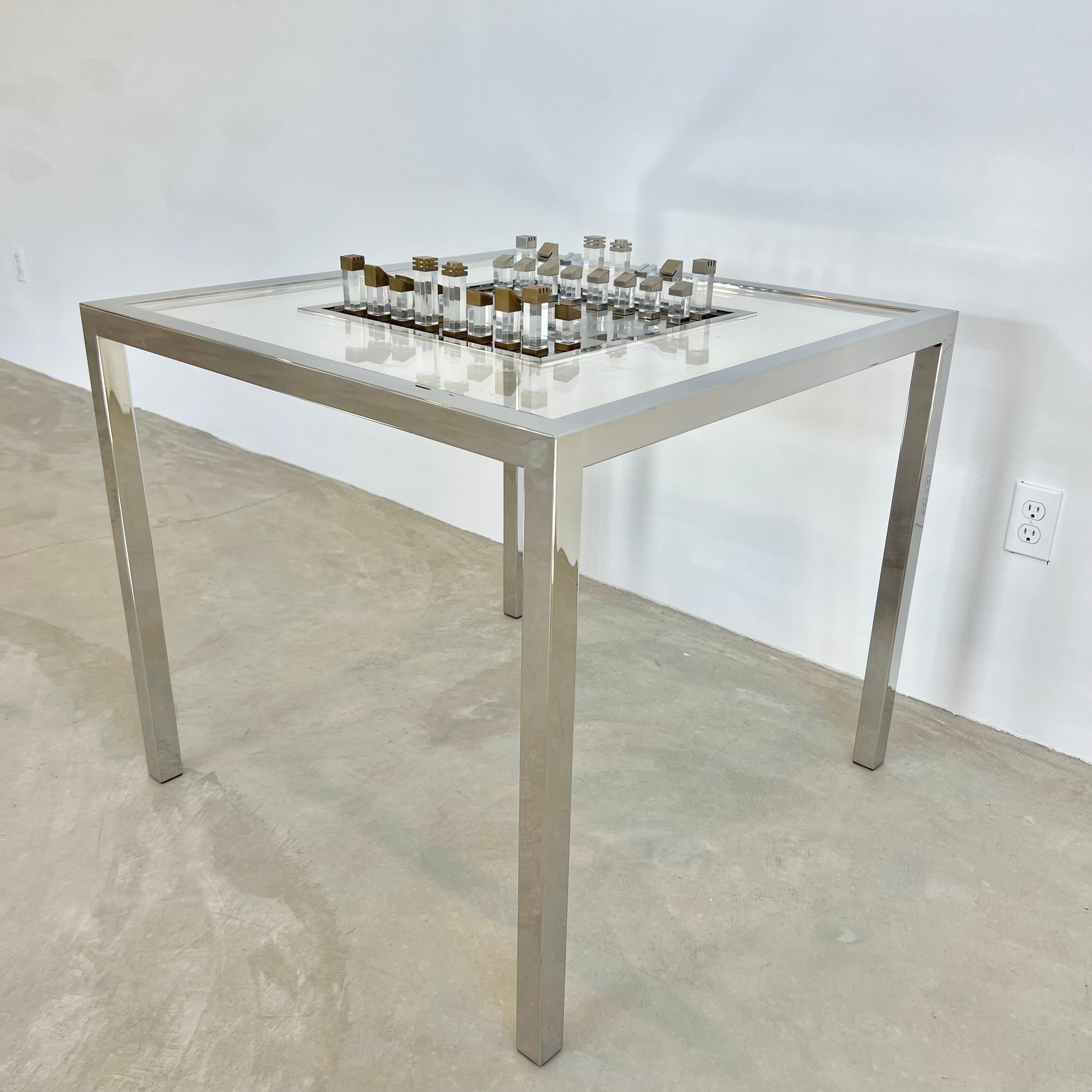 Romeo Rega Perspex Chess Table, 1970s Italy For Sale 11