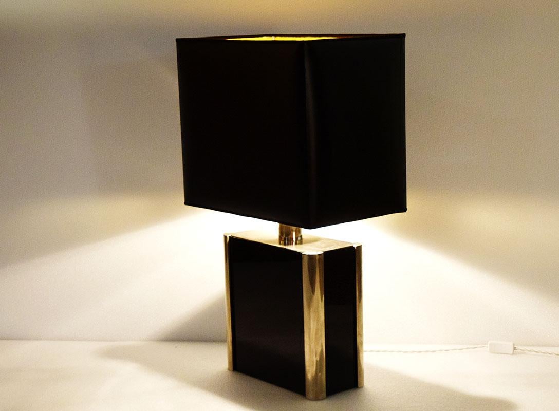 Fin du 20e siècle Lampe de table Romeo Rega en plexiglas et métal, 1970 en vente