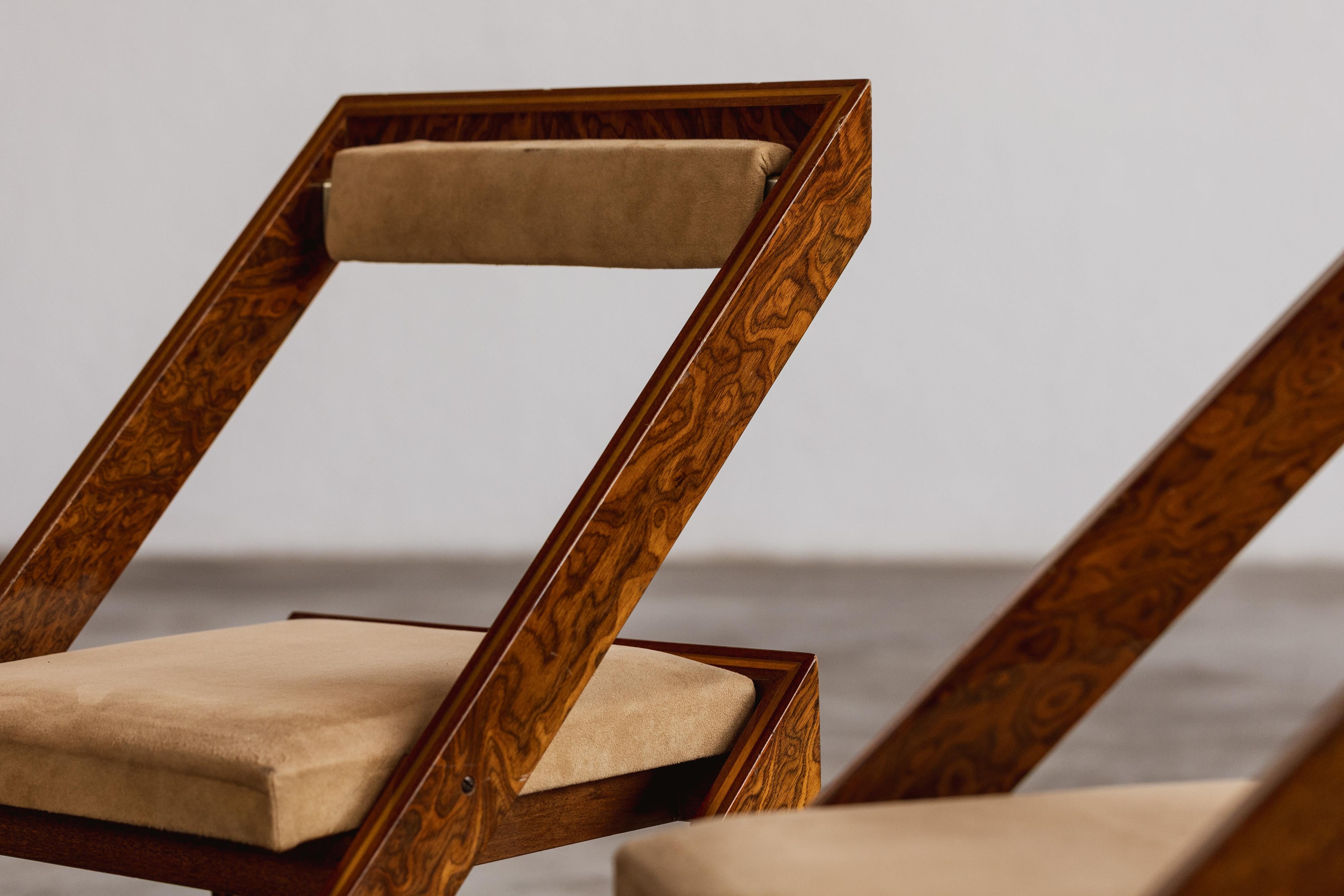 Post-Modern Romeo Rega Sculptural Dining Chairs, 1970, Set of 4 For Sale